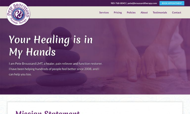 Broussard Massage Website